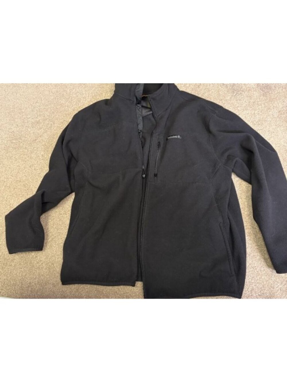 Timberland Men’s Full Zip Fleece Jacket Black Size Large L Outdoor Casual